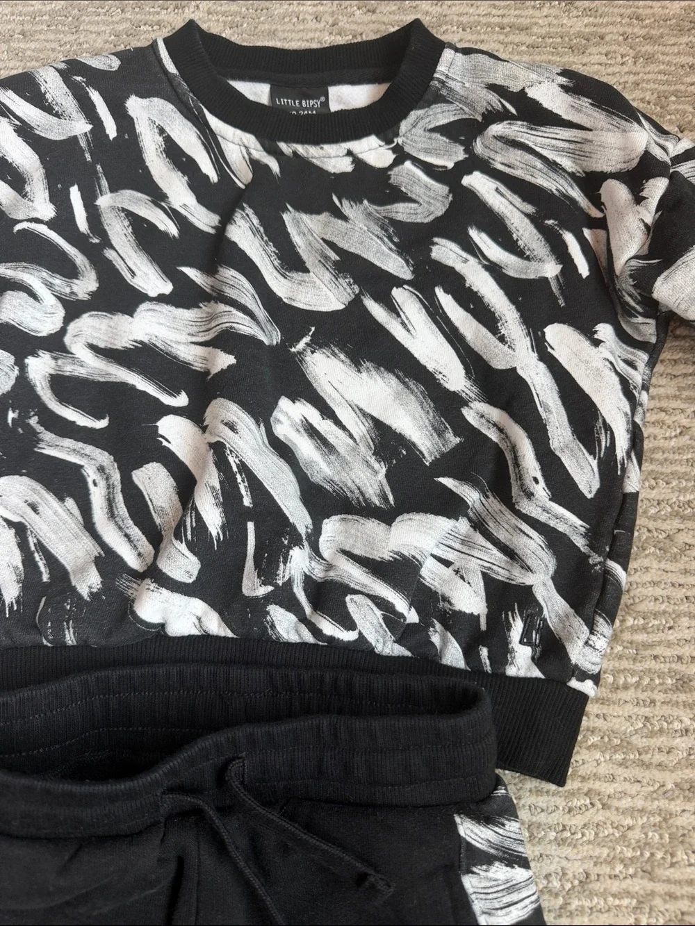 Little Bipsy Black & White matching set